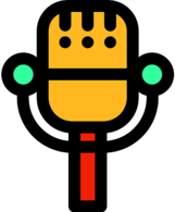 Colorful Retro Microphone