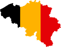 Belgium Map Flag