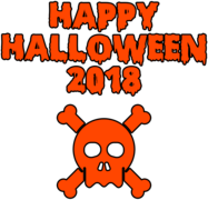 Happy Halloween 2018 Scary Skull Bloody Font