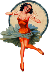 Dancing Burlesque Pin Up Lady