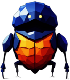 Dung Beetle, Children'S Cartoon Animation Style -  Full Body, Single View, No Shadow