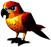 Falcon, Cartoon Character - In The Style Of Pixar, Single View, No Shadow