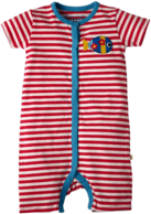 Red and White Striped Baby Romper