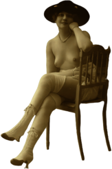 Victorian Woman Sitting On A Chair
