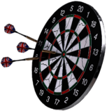 Three Darts on A Dartsboard