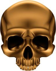 Happy Halloween Golden Skull
