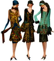 Trio Of Art Nouveau Roaring Twenties Ladies
