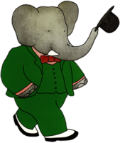 Babar the Elephant Taking Off Hat
