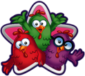 Lottie Dottie Chicken Characters Emblem