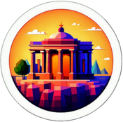 Art Gallery, Minimalist App Icon - Circle Icon Bevel Border