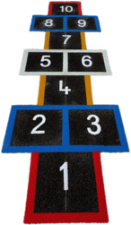 Hopscotch Outline on Street