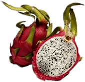 Sliced Dragon Fruit