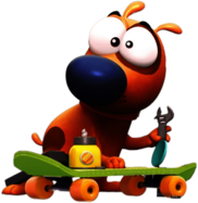 Pat Working on Skateboard