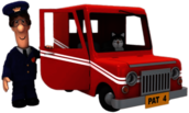 Postman Pat Next To Van