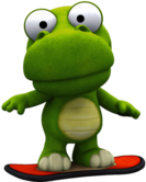 Crong on A Snowboard