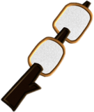 Two Marshmallows on A Stick Clipart