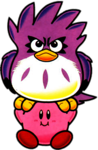 Coo Holding on To Kirby