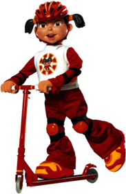 LazyTown Trixie on Scooter