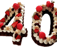 Fruit Number 40 Cake