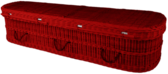 Red Wicker Coffin
