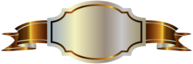 Golden Banner With White Label