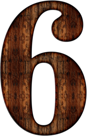 Wooden Number 6