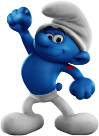 Hefty Smurf Fist In the Air
