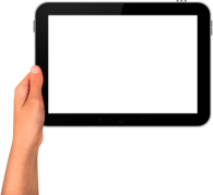 One Hand Holding Tablet