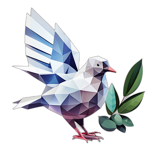 Graffiti Style Art Of A Peace Dove, Holding An Olive Branch., In The Style Of A Cartoon Animation Character - Full Body, Single View, No Shadow