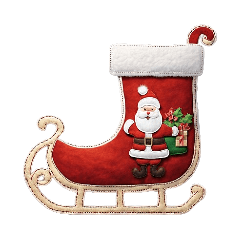 Felt Sleigh-shaped Christmas Stocking