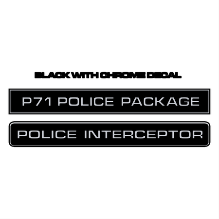 Police Interceptor Decals