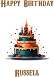 Happy Birthday Russell, Personal Custom Message