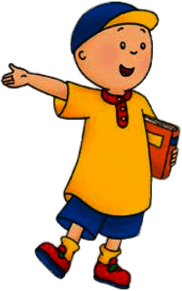 Caillou Holding A Book