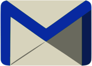 Email Icon Grey Blue Envelope