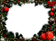 Christmas Frame Balls Mistletoe