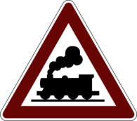 Railway Crossing Road Sign