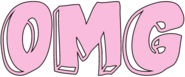 Pink Omg Sticker