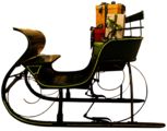 Santa Claus Sleigh Presents on Seat