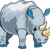 Rhino Cartoon Clipart