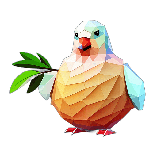 Sketch Of A Chubby Peace Dove, Playfully Holding An Olive Twig., In The Style Of A Cartoon Animation Character - Full Body, Single View, No Shadow