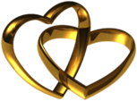 Gold Wedding Hearts
