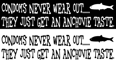 BUMPER STICKER - CONDOMS