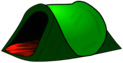 Green Camping Tent Clipart
