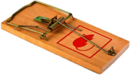 Mousetrap With Red Mouse Image