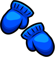 Blue Mittens Illustration