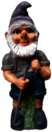 Garden Gnome Holding Stick