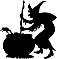 Witch and Cooking Pot
