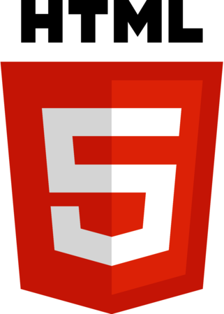 HTML5 with wordmark black&white