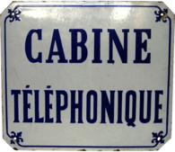 Phone Booth Enamel Advertising