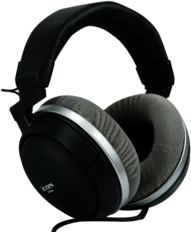 Grey Black Headphones